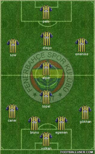 Fenerbahçe SK Formation 2014