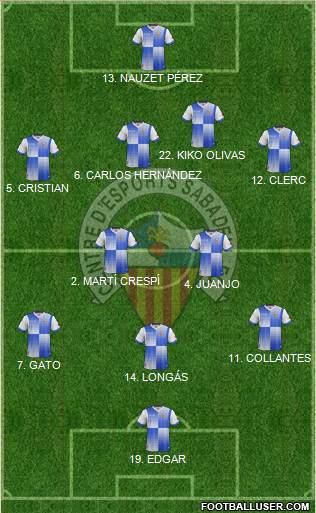 C.E. Sabadell Formation 2014