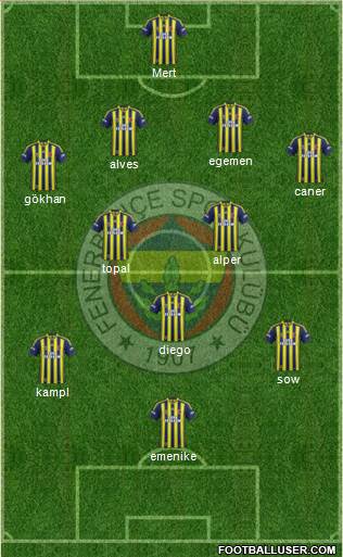Fenerbahçe SK Formation 2014