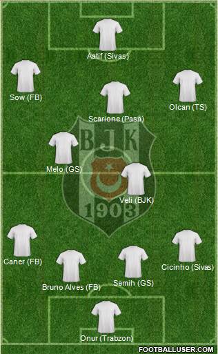 Besiktas JK Formation 2014
