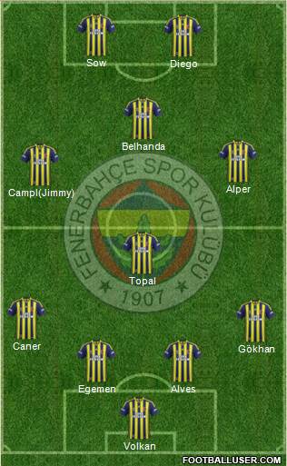 Fenerbahçe SK Formation 2014