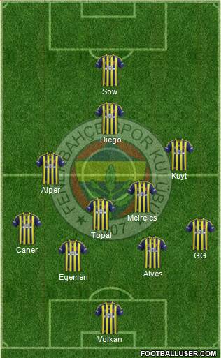 Fenerbahçe SK Formation 2014