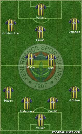 Fenerbahçe SK Formation 2014