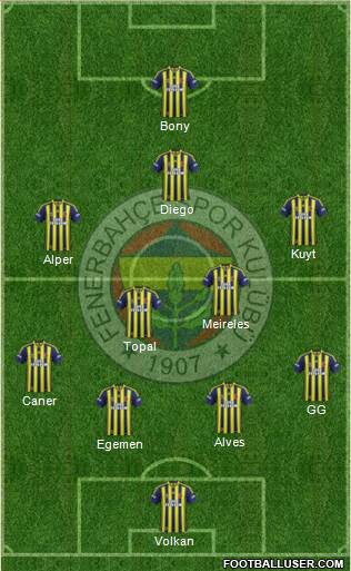 Fenerbahçe SK Formation 2014