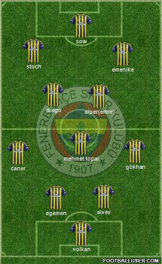 Fenerbahçe SK Formation 2014