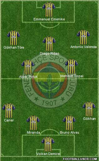 Fenerbahçe SK Formation 2014