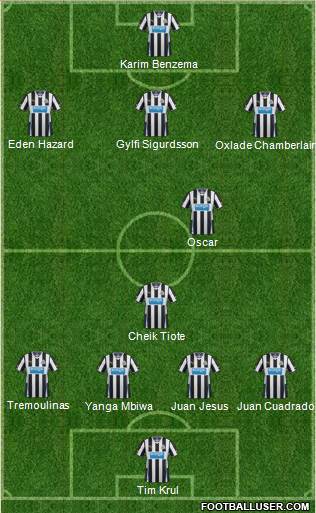 Newcastle United Formation 2014