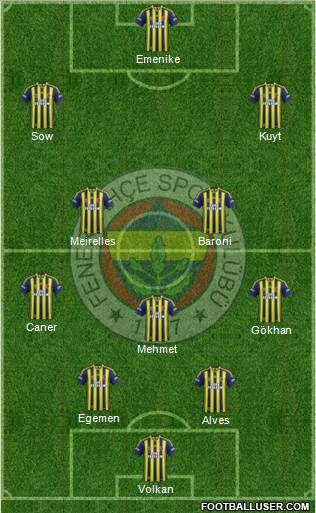 Fenerbahçe SK Formation 2014