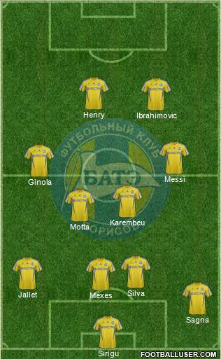 BATE Borisov Formation 2014