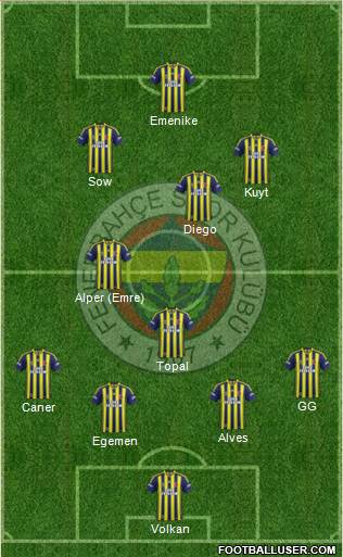 Fenerbahçe SK Formation 2014
