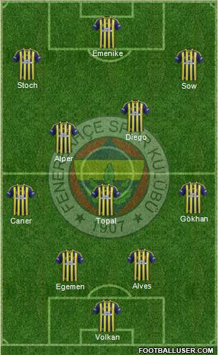 Fenerbahçe SK Formation 2014