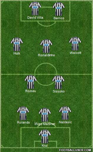 Newcastle United Formation 2014