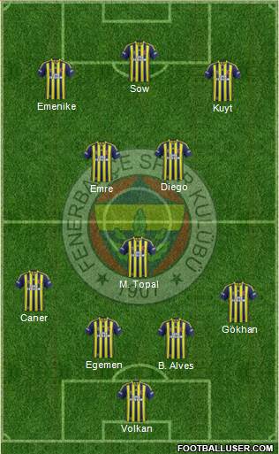 Fenerbahçe SK Formation 2014