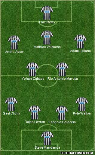 Newcastle United Formation 2014