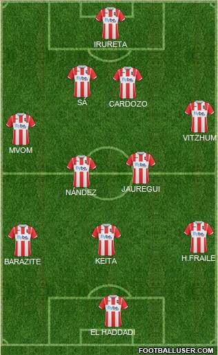 Exeter City 4-2-3-1 football formation