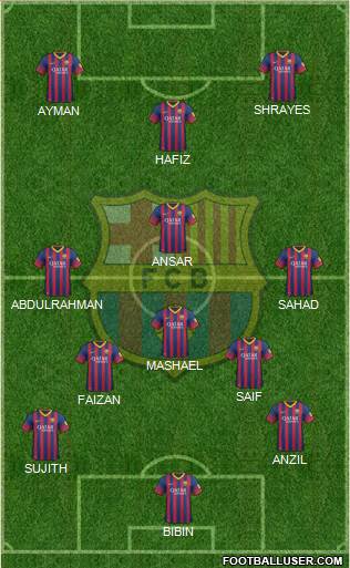 F.C. Barcelona Formation 2014