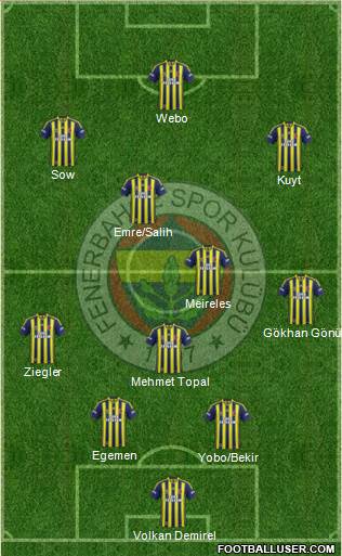Fenerbahçe SK Formation 2014