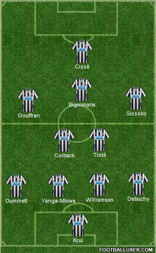 Newcastle United Formation 2014