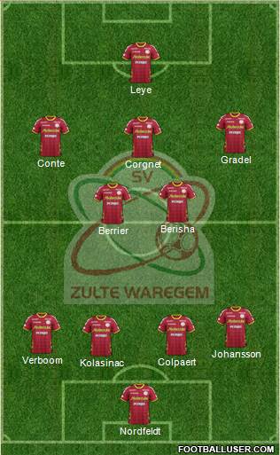 SV Zulte Waregem Formation 2014