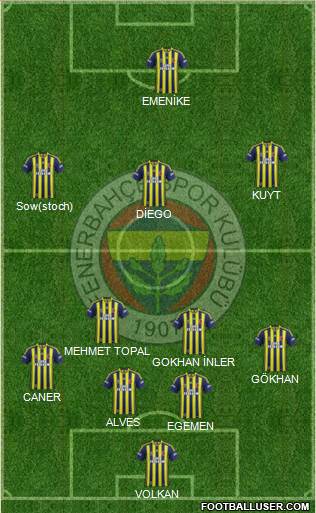 Fenerbahçe SK Formation 2014