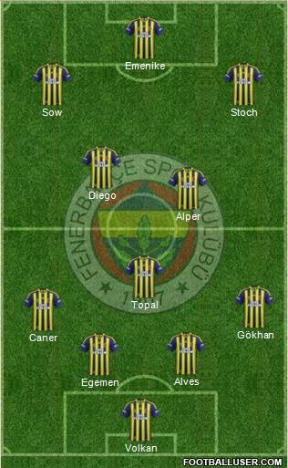 Fenerbahçe SK Formation 2014