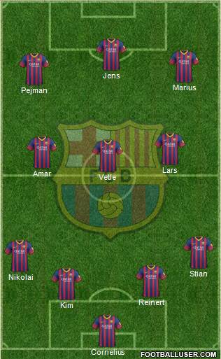 F.C. Barcelona Formation 2014