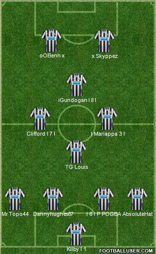 Newcastle United Formation 2014