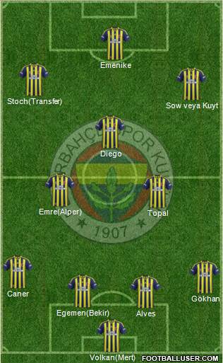 Fenerbahçe SK Formation 2014