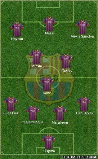F.C. Barcelona Formation 2014
