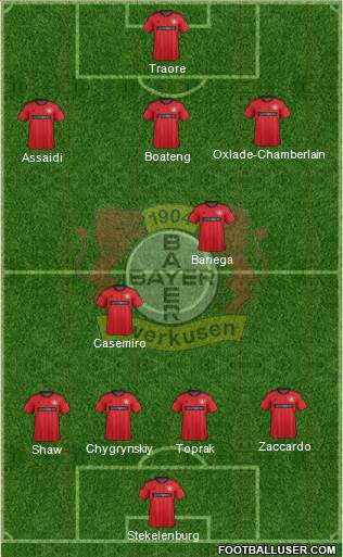 Bayer 04 Leverkusen Formation 2014