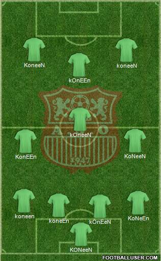 Amel Saad Olympic Chlef 4-3-3 football formation