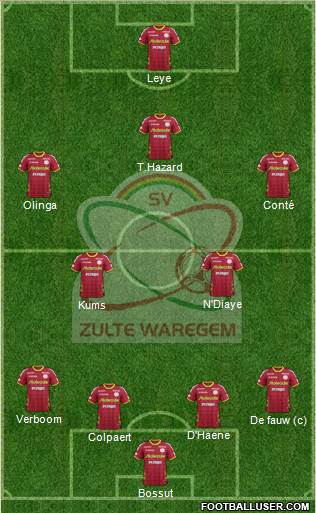 SV Zulte Waregem football formation