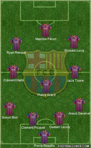 F.C. Barcelona Formation 2014