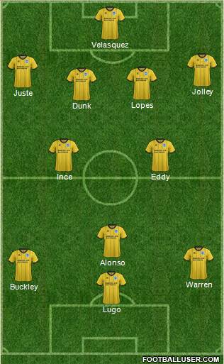 Brighton and Hove Albion Formation 2014