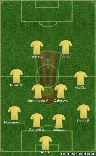 NK Celik Zenica Formation 2014
