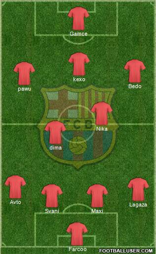 F.C. Barcelona Formation 2014