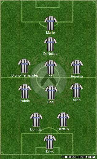 Udinese Formation 2014
