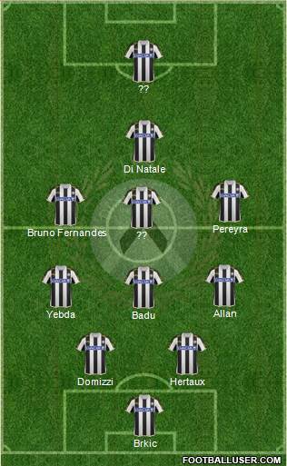 Udinese Formation 2014
