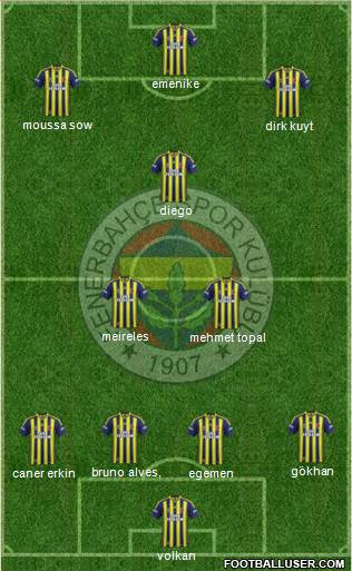 Fenerbahçe SK Formation 2014