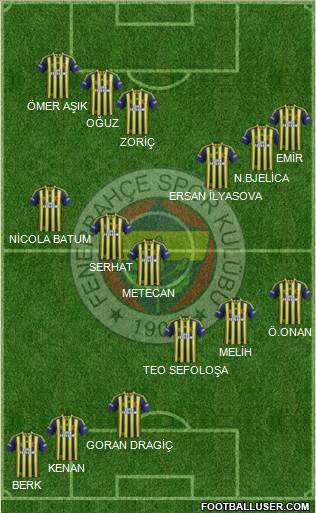 Fenerbahçe SK Formation 2014