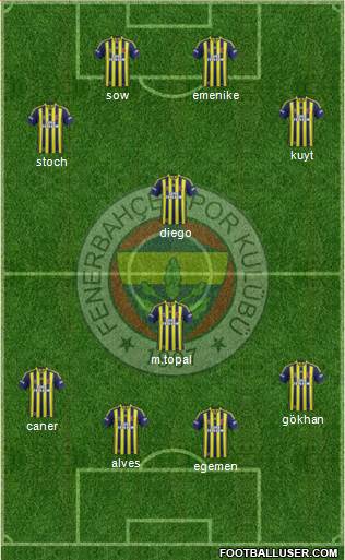 Fenerbahçe SK Formation 2014