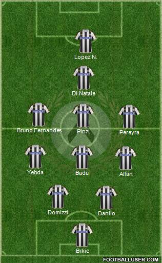 Udinese Formation 2014