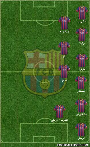 F.C. Barcelona Formation 2014