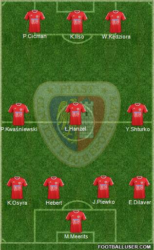 Piast Gliwice football formation