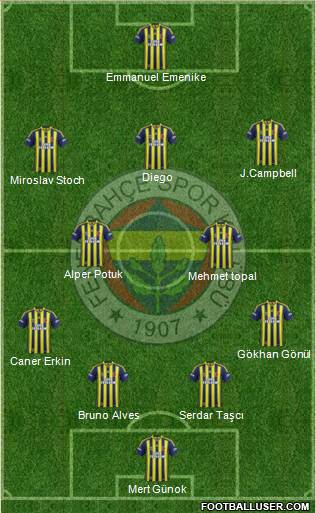 Fenerbahçe SK Formation 2014