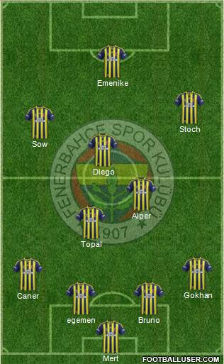 Fenerbahçe SK Formation 2014