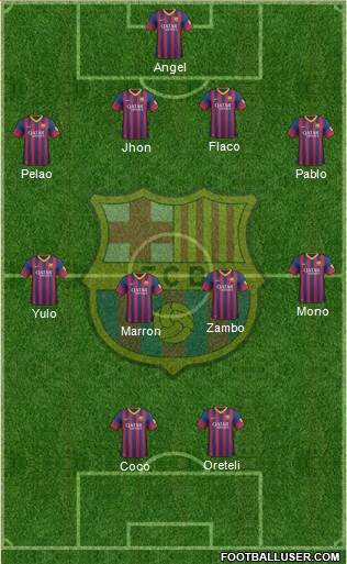 F.C. Barcelona Formation 2014