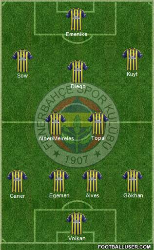 Fenerbahçe SK Formation 2014