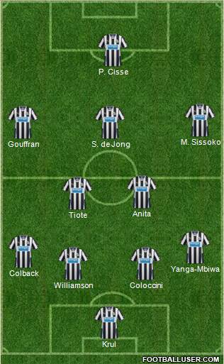 Newcastle United Formation 2014