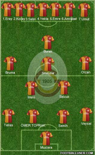 Galatasaray SK Formation 2014